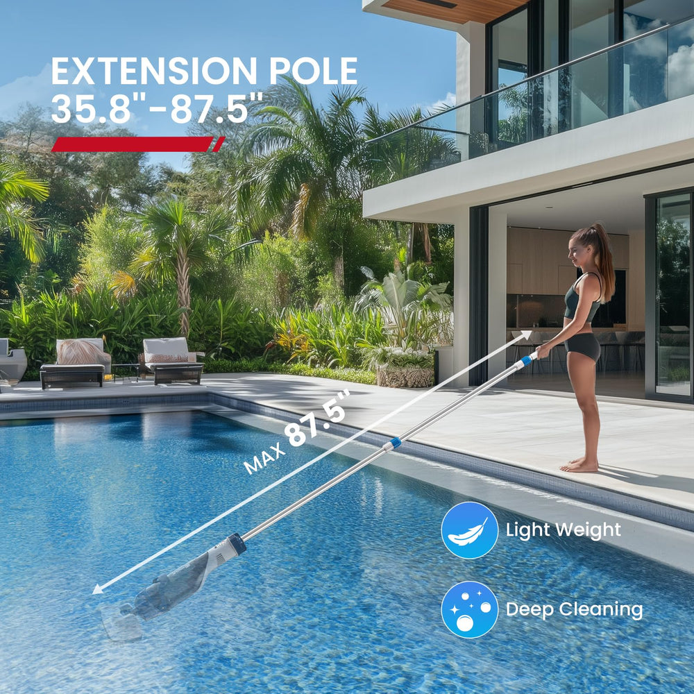 Enhulk PC18 pool vacuum with removable filter displayed