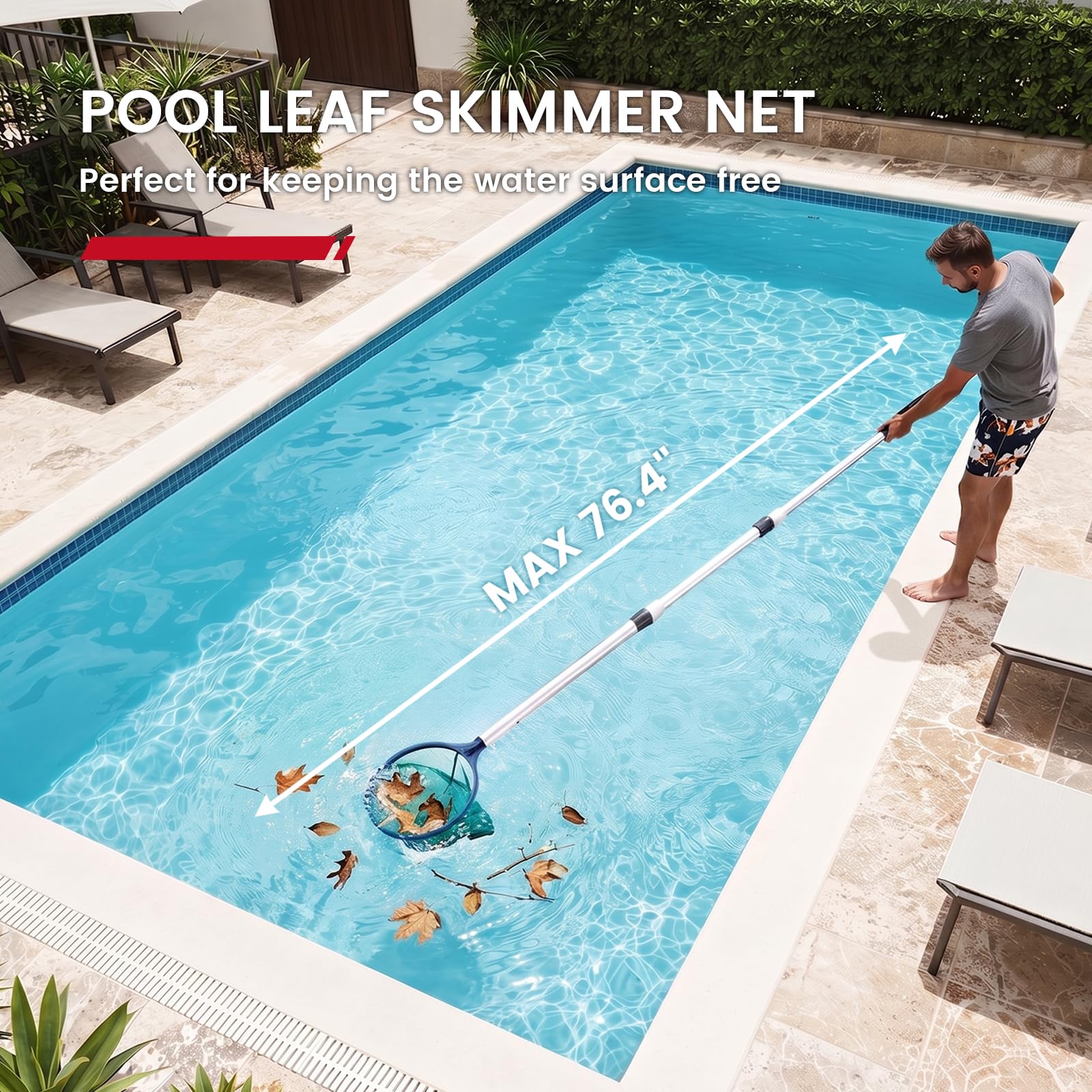 Enhulk PC40 Cordless Pool Vacuum in use cleaning pool steps