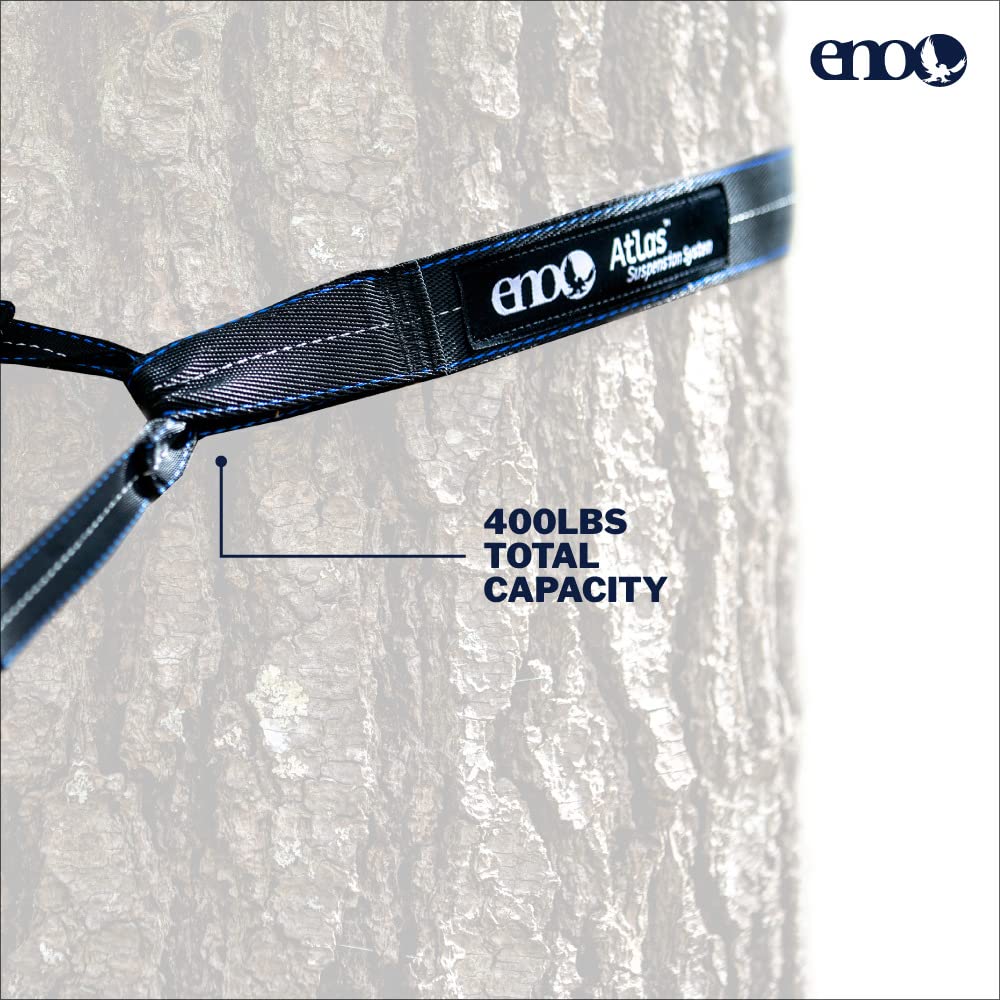 ENO Atlas Suspension System straps laid flat showcasing eco-friendly materials