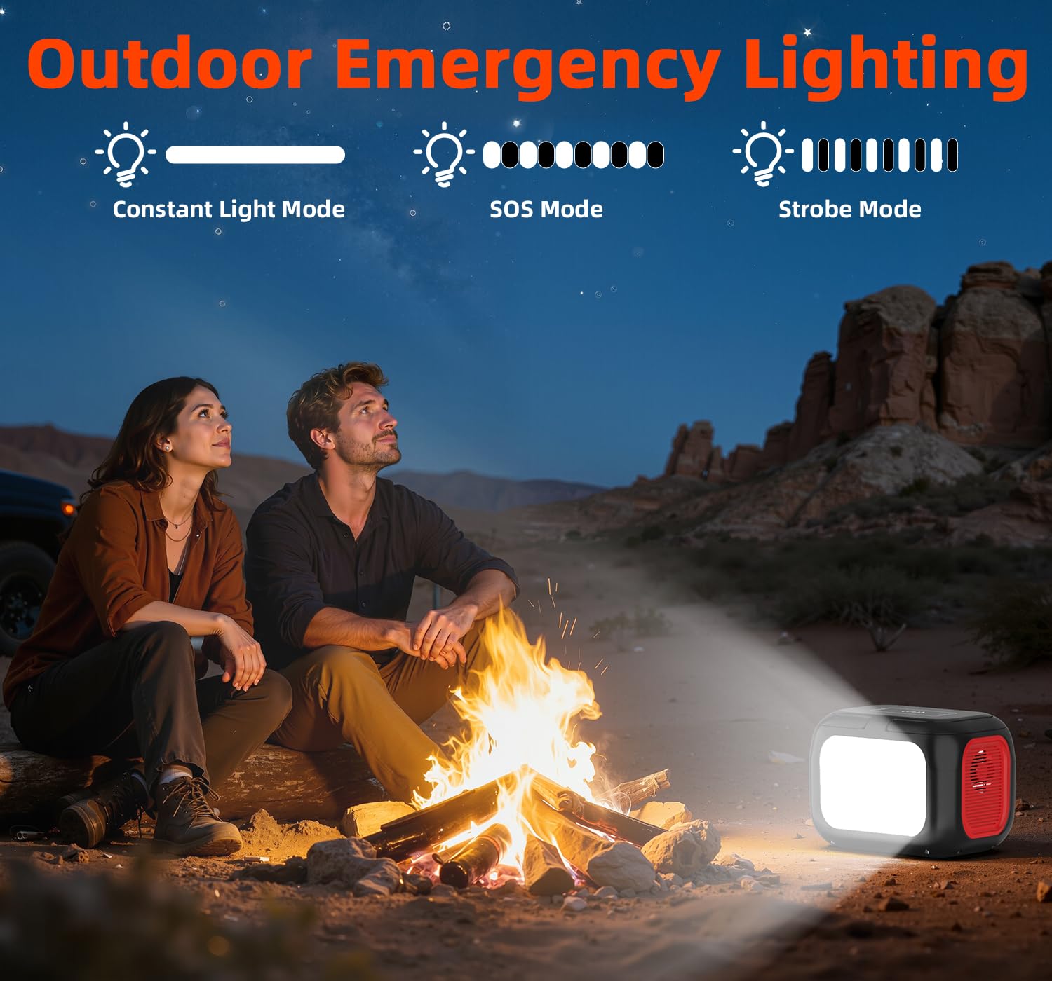 ENOFLO portable power station with solar panel setup