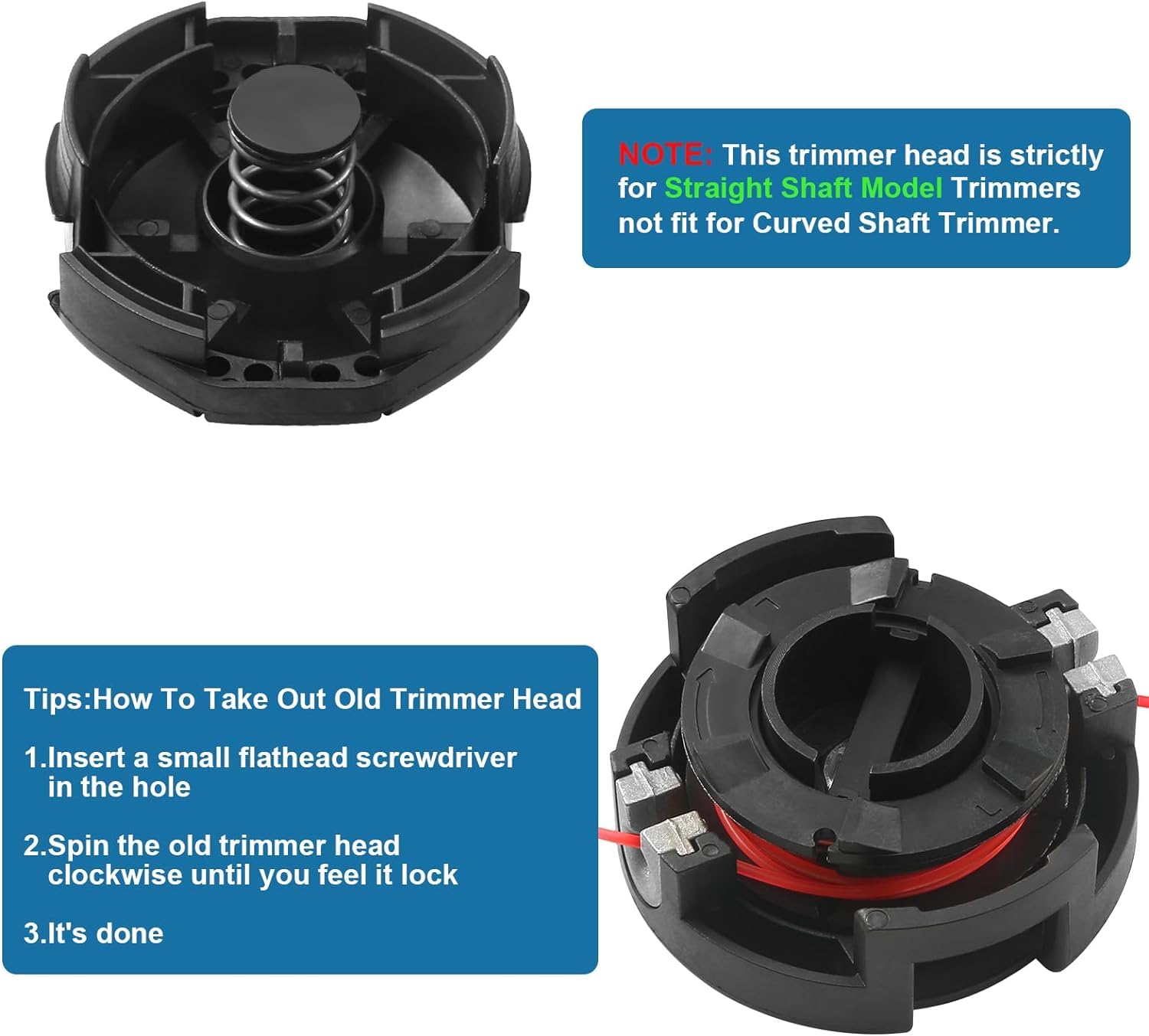 Envanptaz trimmer head in use on grass