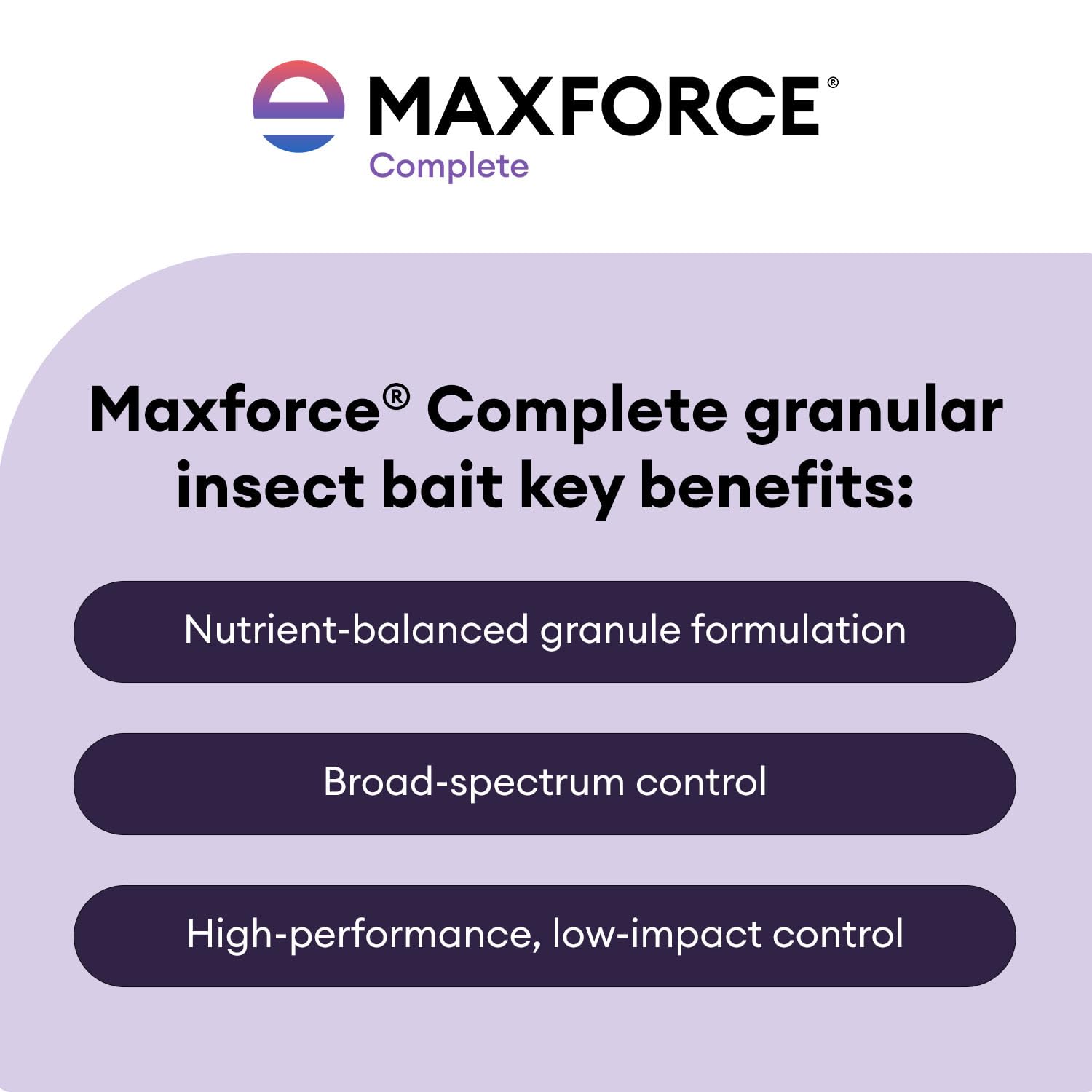Envu Maxforce Complete Granular Insect Bait label details