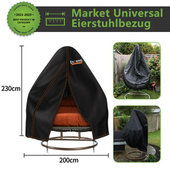 Enzeno Double Patio Egg Chair Cover with drawstring detail
