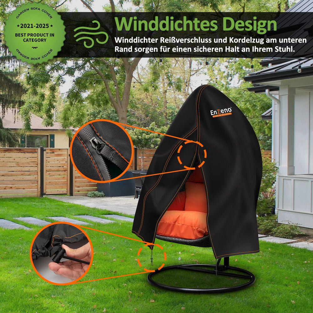 Enzeno egg chair cover fitting on double chair