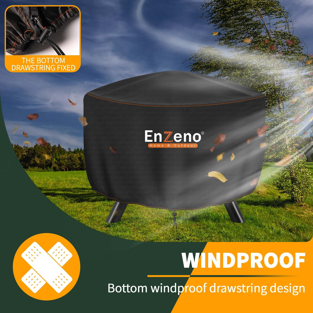 Enzeno Fire Pit Cover made of durable Oxford fabric