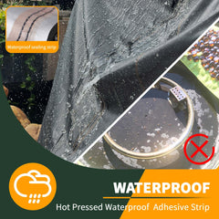 Enzeno Fire Pit Cover with waterproof sealing strips close-up