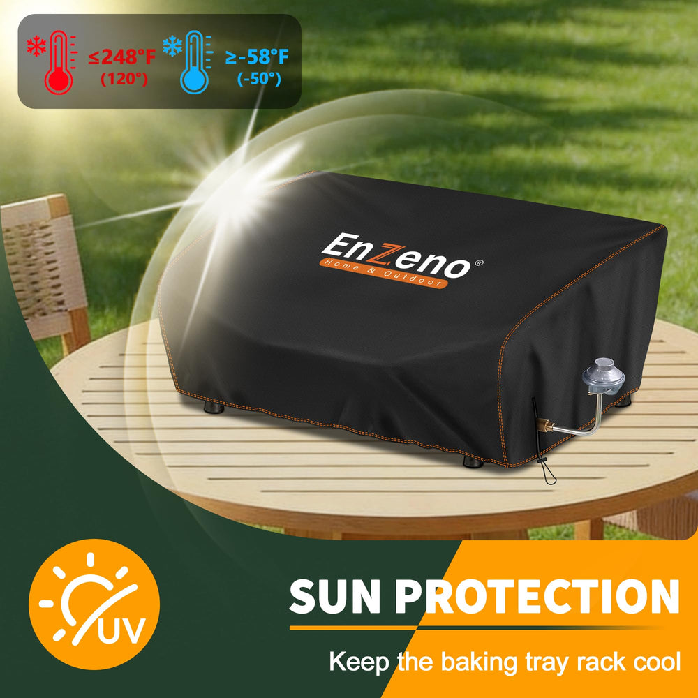 Enzeno Griddle Cover 22in back view highlighting waterproof layer