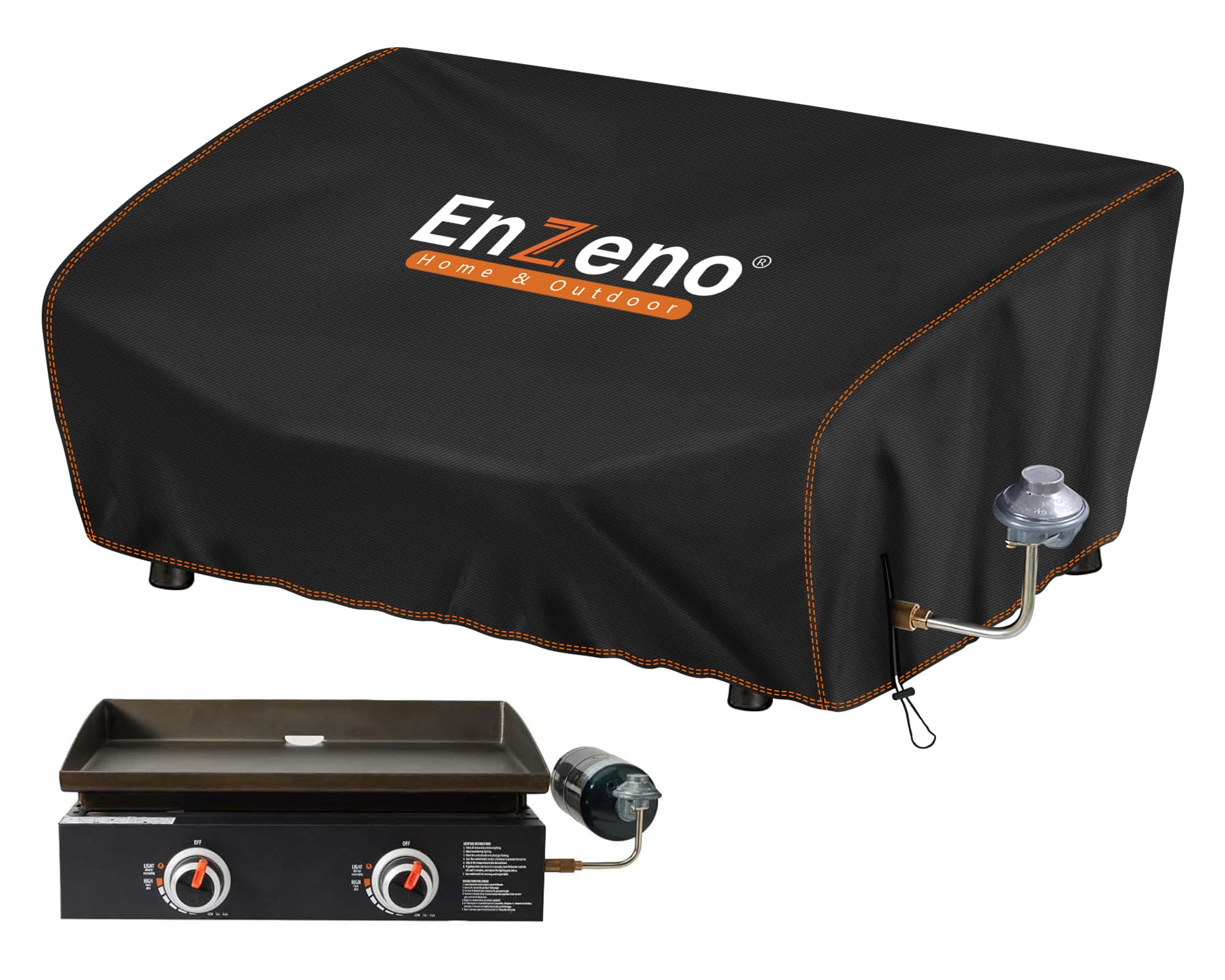 Enzeno Griddle Cover 22in front view with waterproof fabric