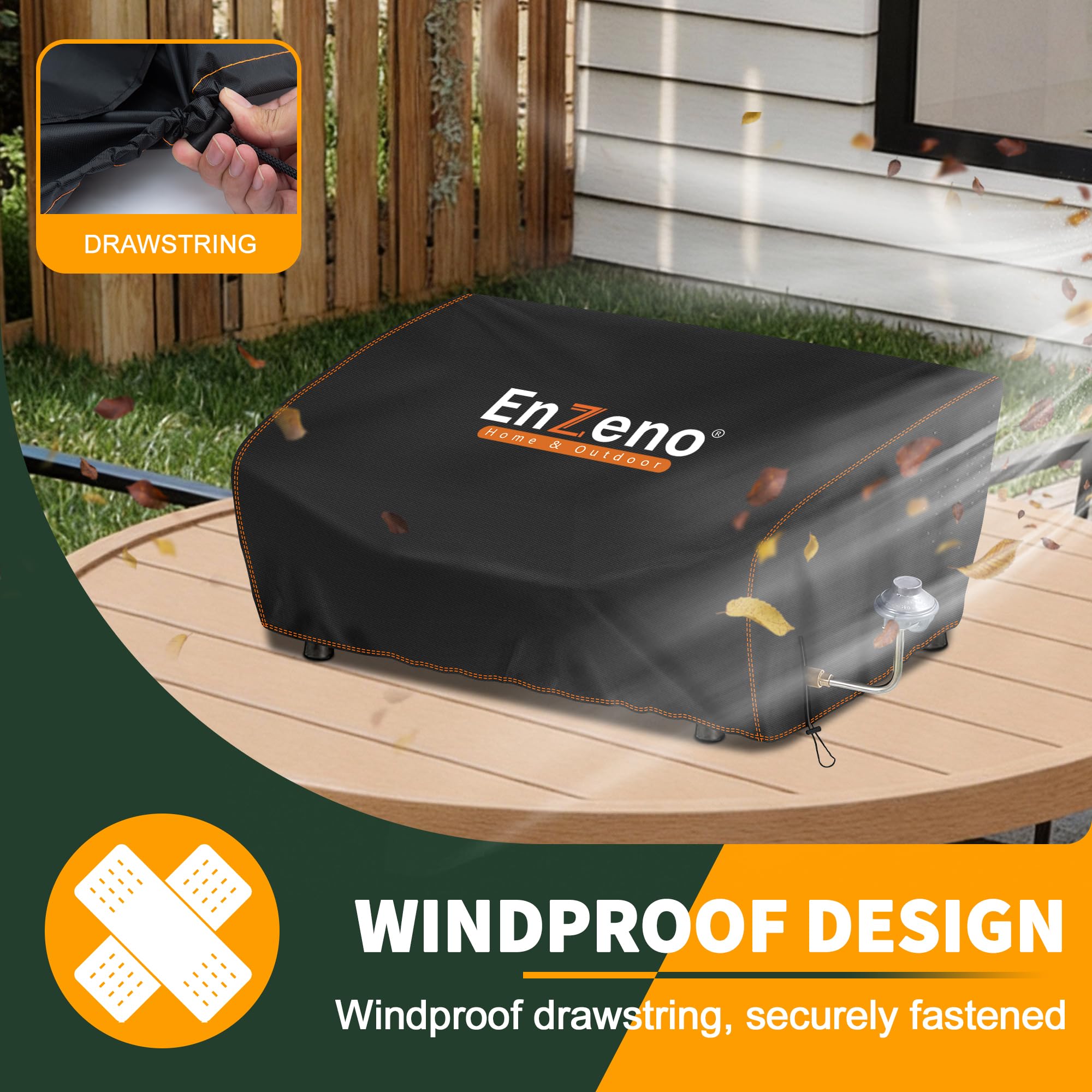 Enzeno Griddle Cover on a Blackstone grill in outdoor setting