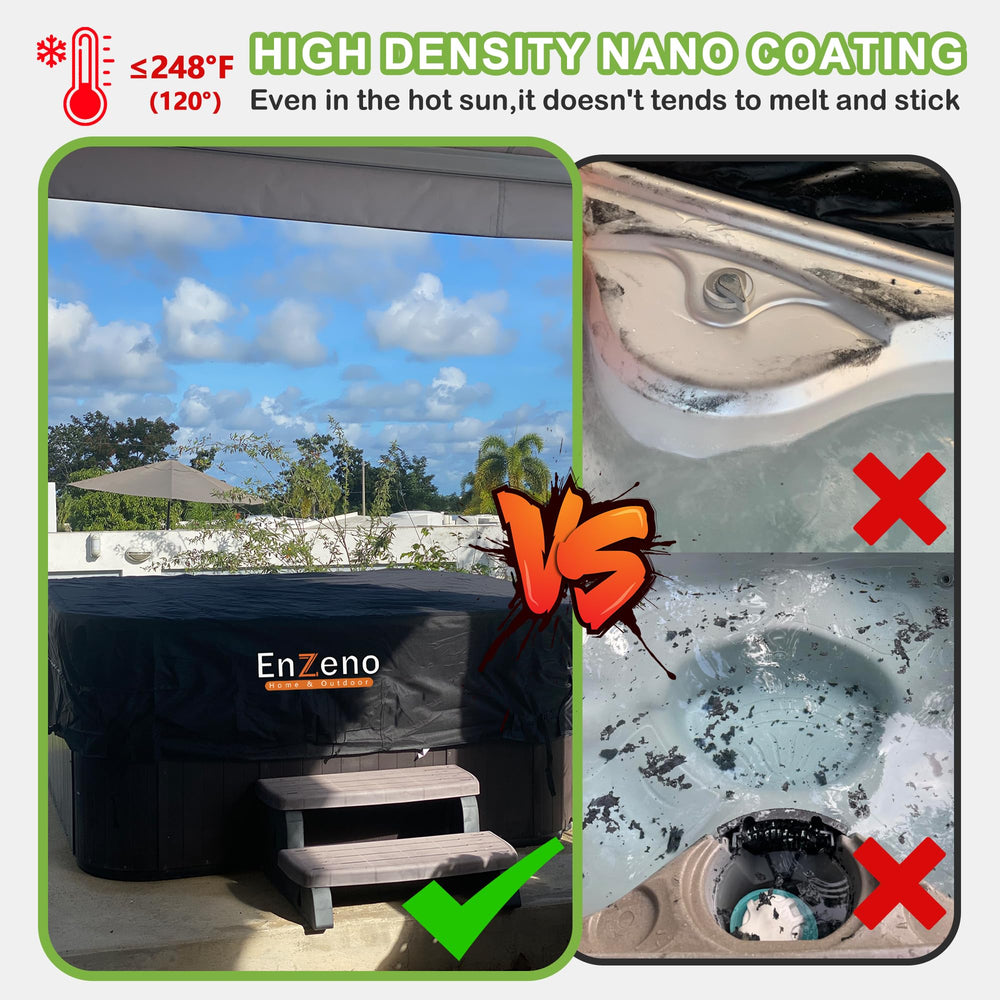 Enzeno Hot Tub Cover secure buckles on the bottom