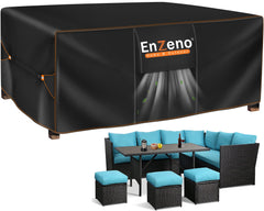 Enzeno Patio Furniture Cover front view, 98"L x 71"W x 35"H
