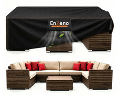 Enzeno Patio Furniture Cover waterproof black front view