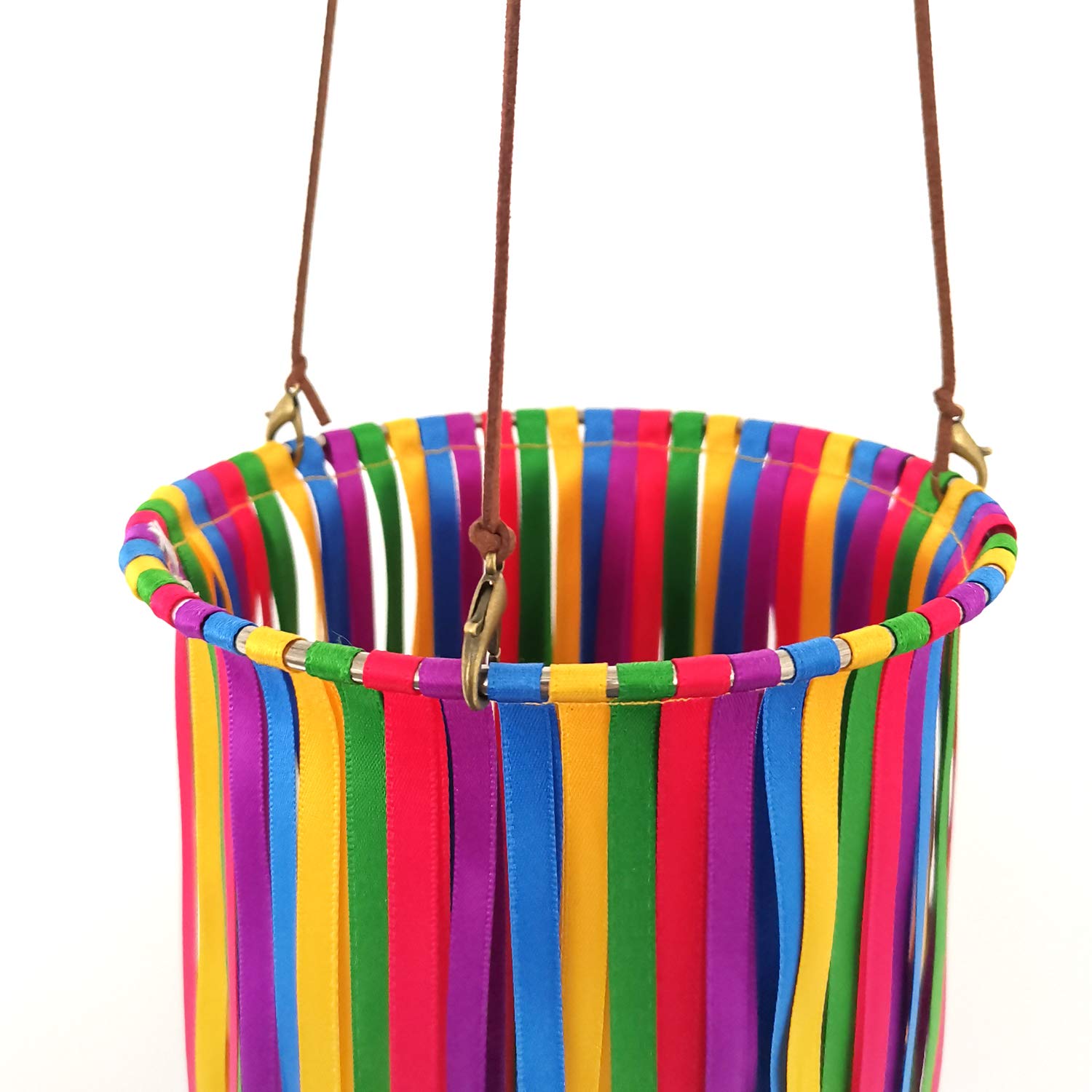 EONBES Satin Ribbon Windsock Streamer hanging in a garden