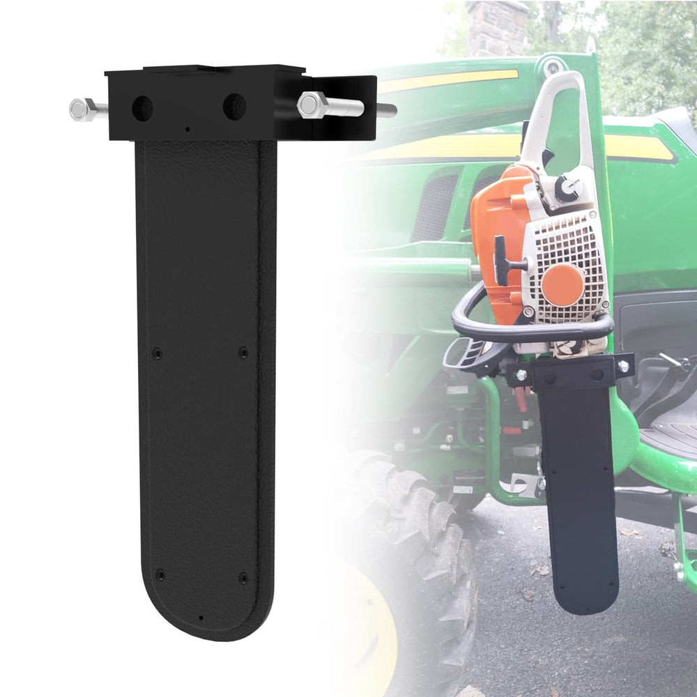 EONECROSS universal chainsaw holder front view with mounting screws