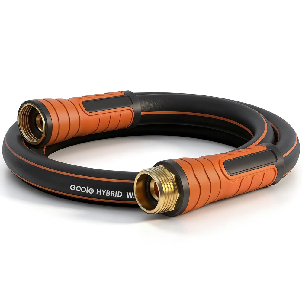 EOOIO 3ft garden hose black model front view