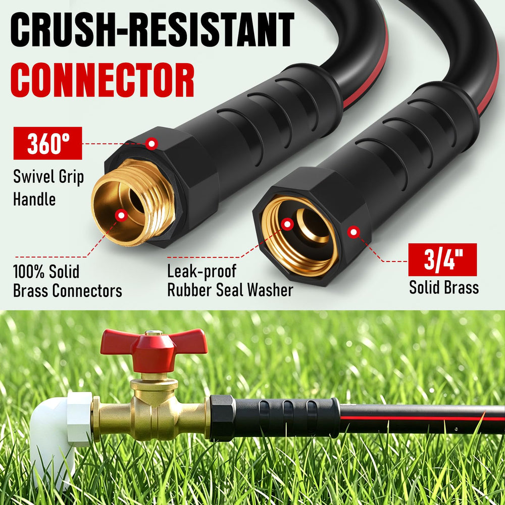 EOOIO 75ft Garden Hose showing flexibility in use