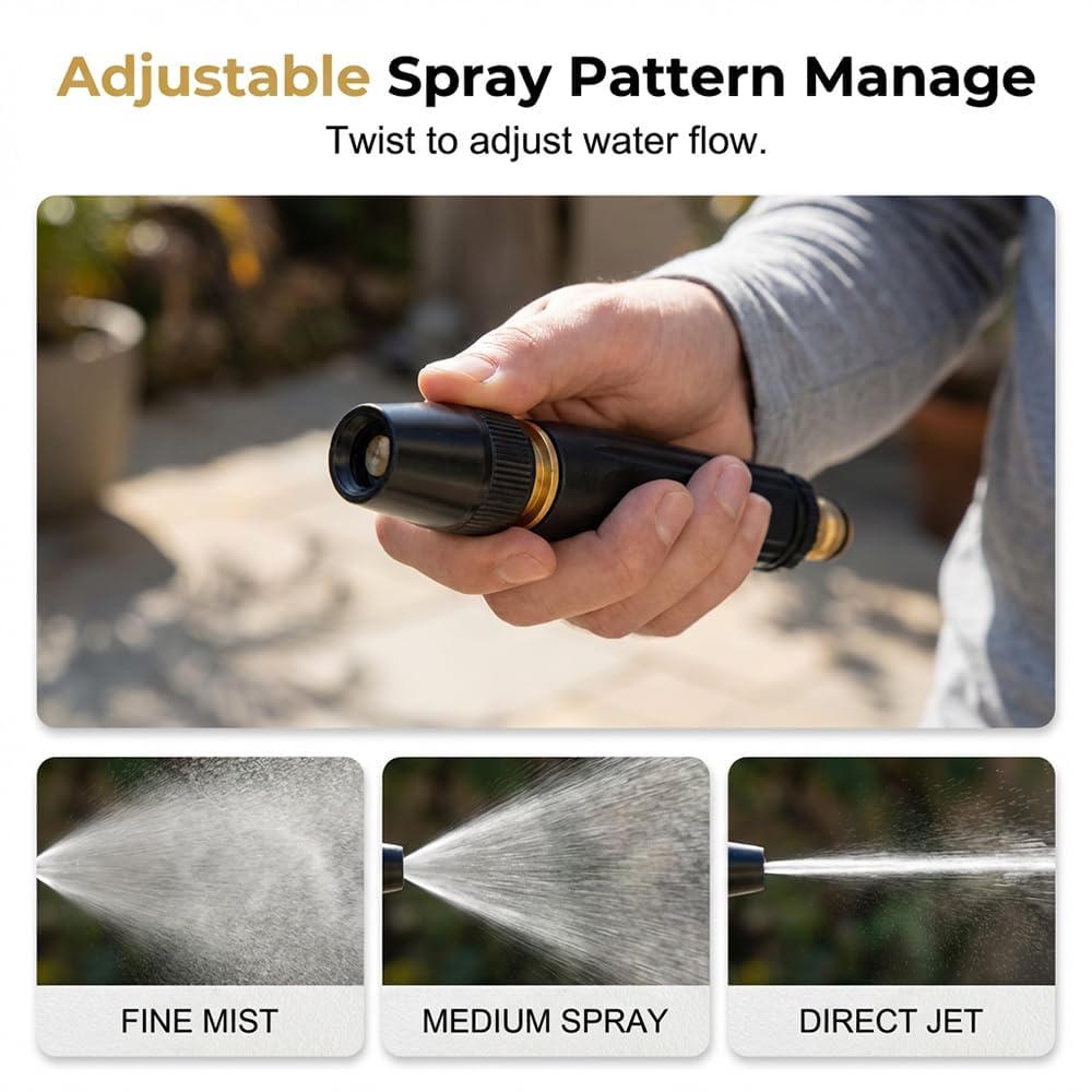 EOQIFJM Hose Nozzle in mist mode for watering plants