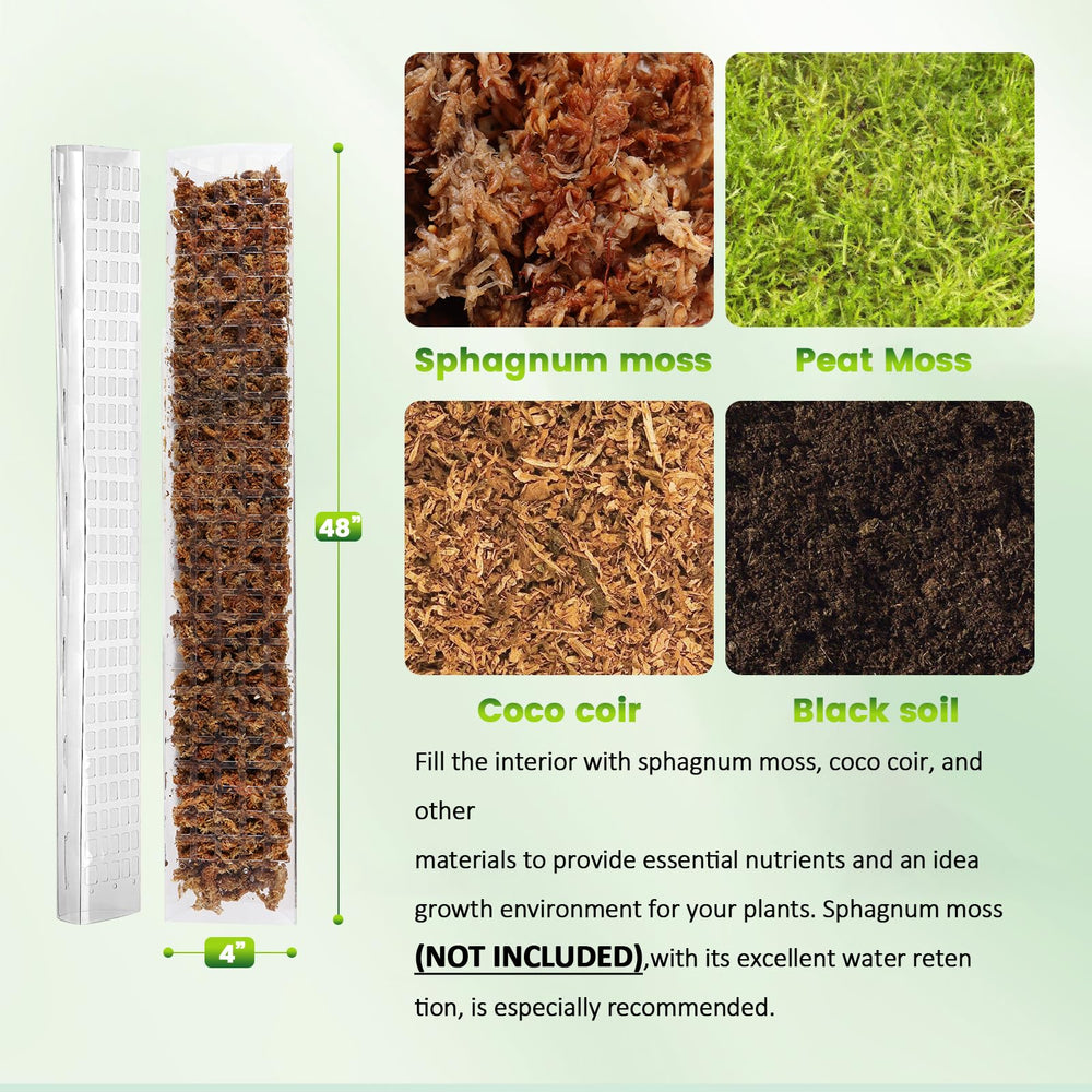 EOX moss pole D-shaped rooting surface close-up