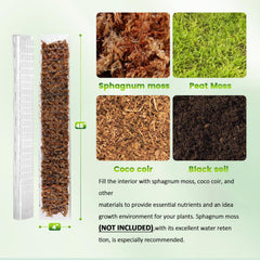 EOX moss pole D-shaped rooting surface close-up