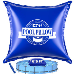 EPN 6x6 Ft Pool Pillow blue model front view