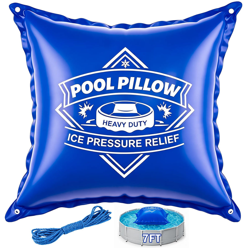 EPN 7x7Ft pool pillow front view, blue color