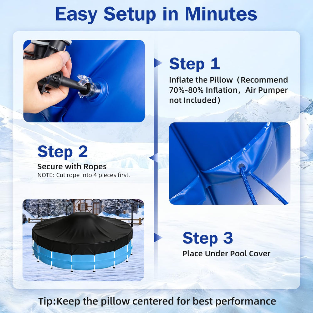EPN pool pillow in use during winter season