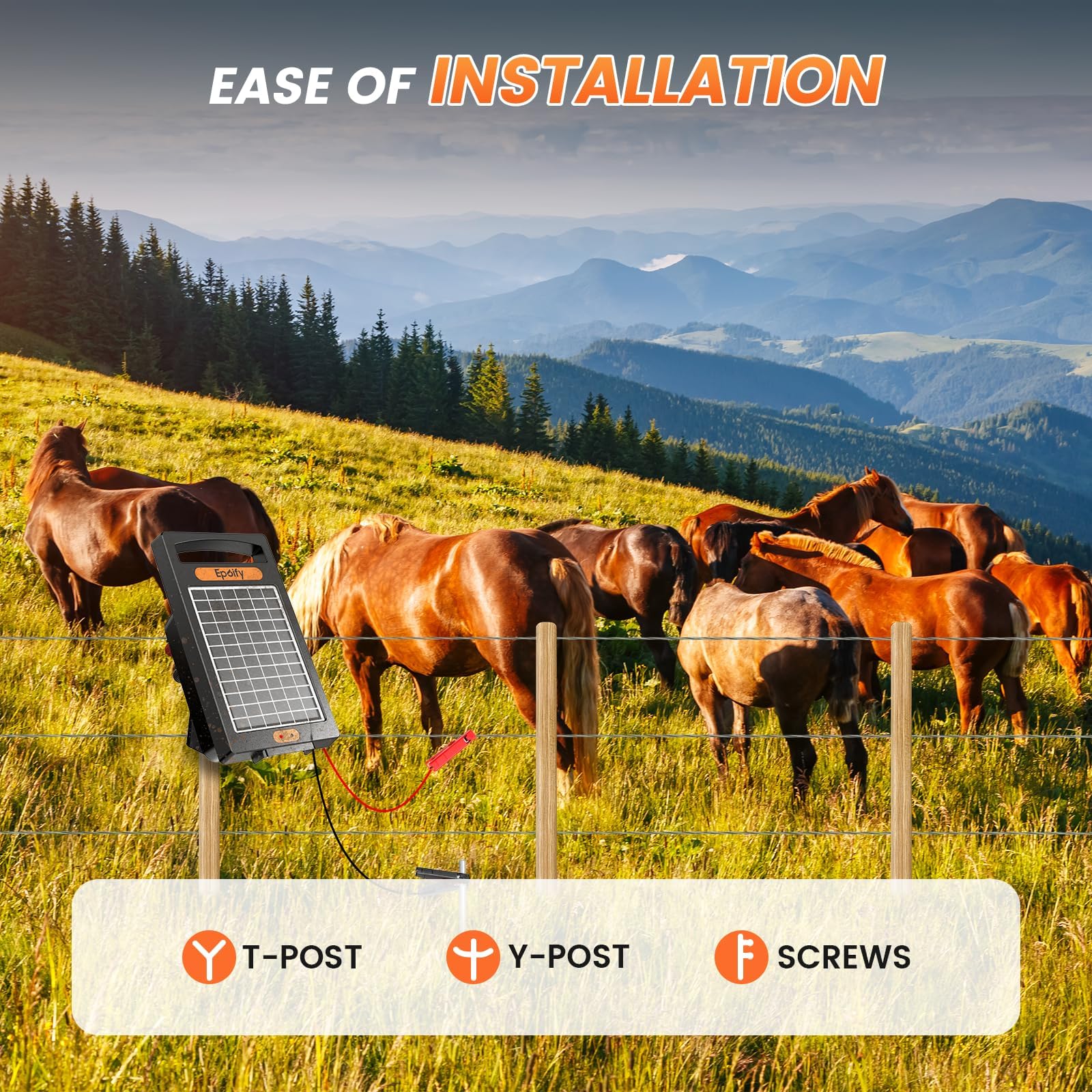 Epoify Electric Fence Charger user manual and accessories