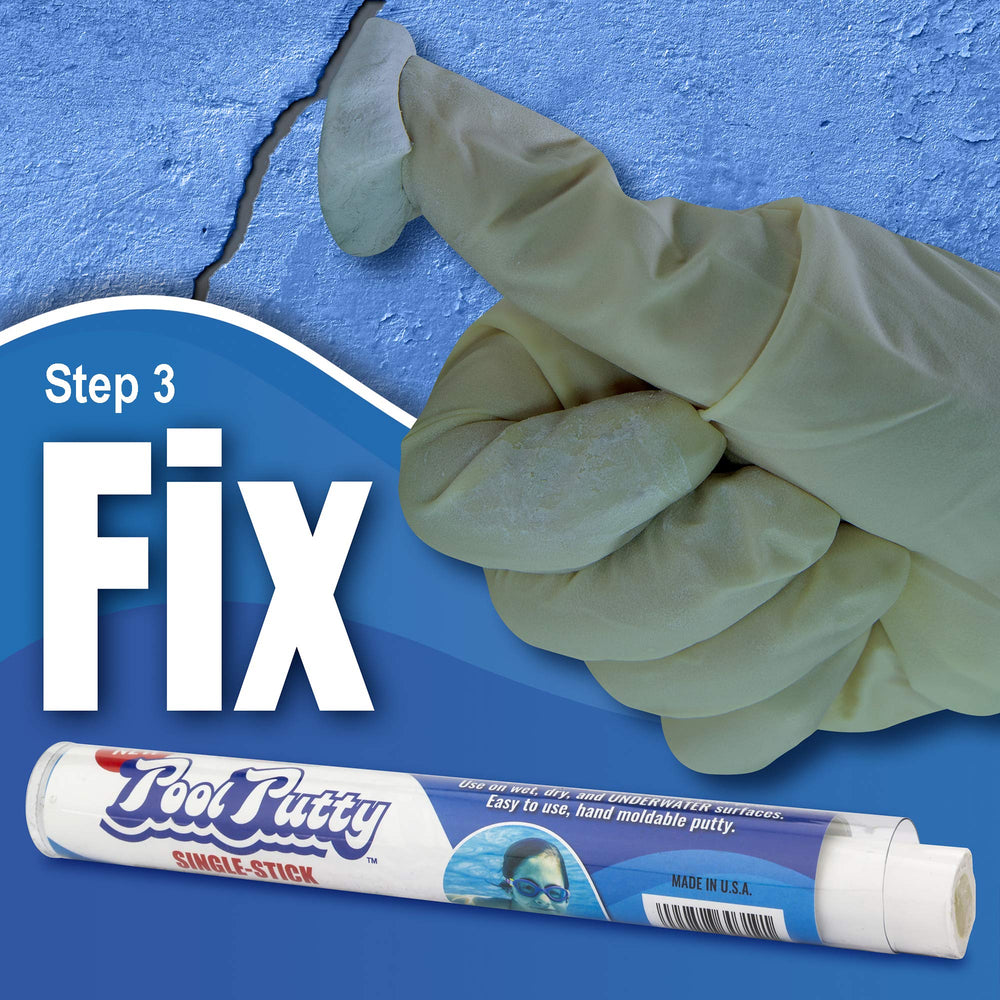 Epoxybond Pool Putty 2 oz side view with dimensions