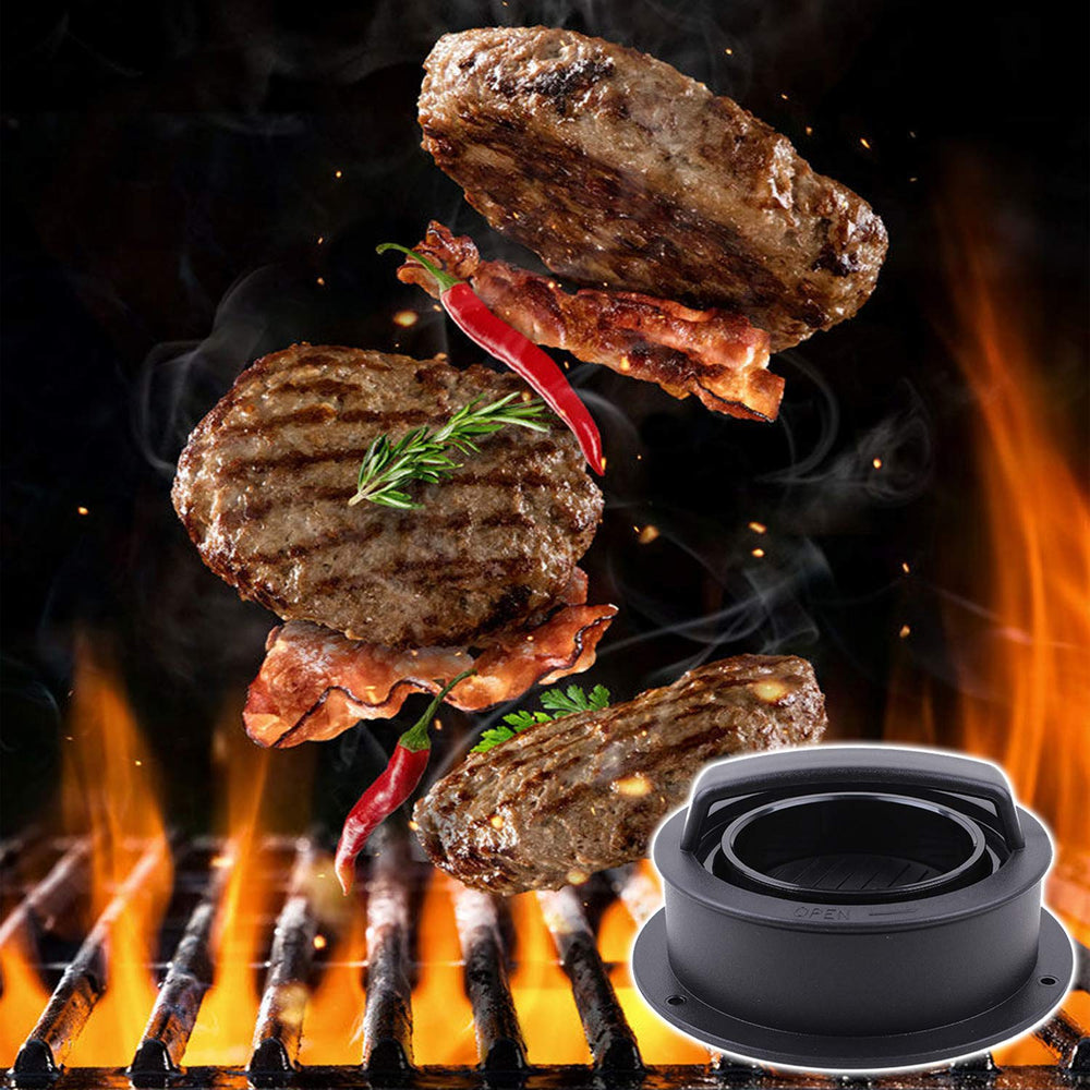 EPPARN Burger Press with a variety of burger patties