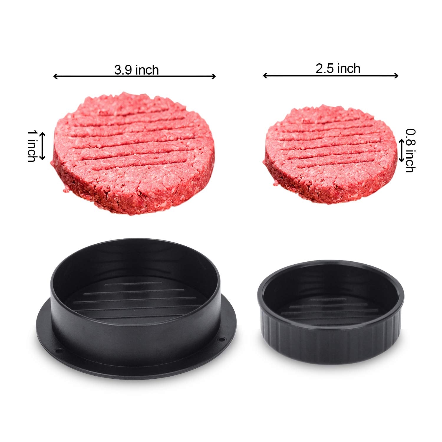 EPPARN Burger Press with stuffed patty filled with cheese and bacon