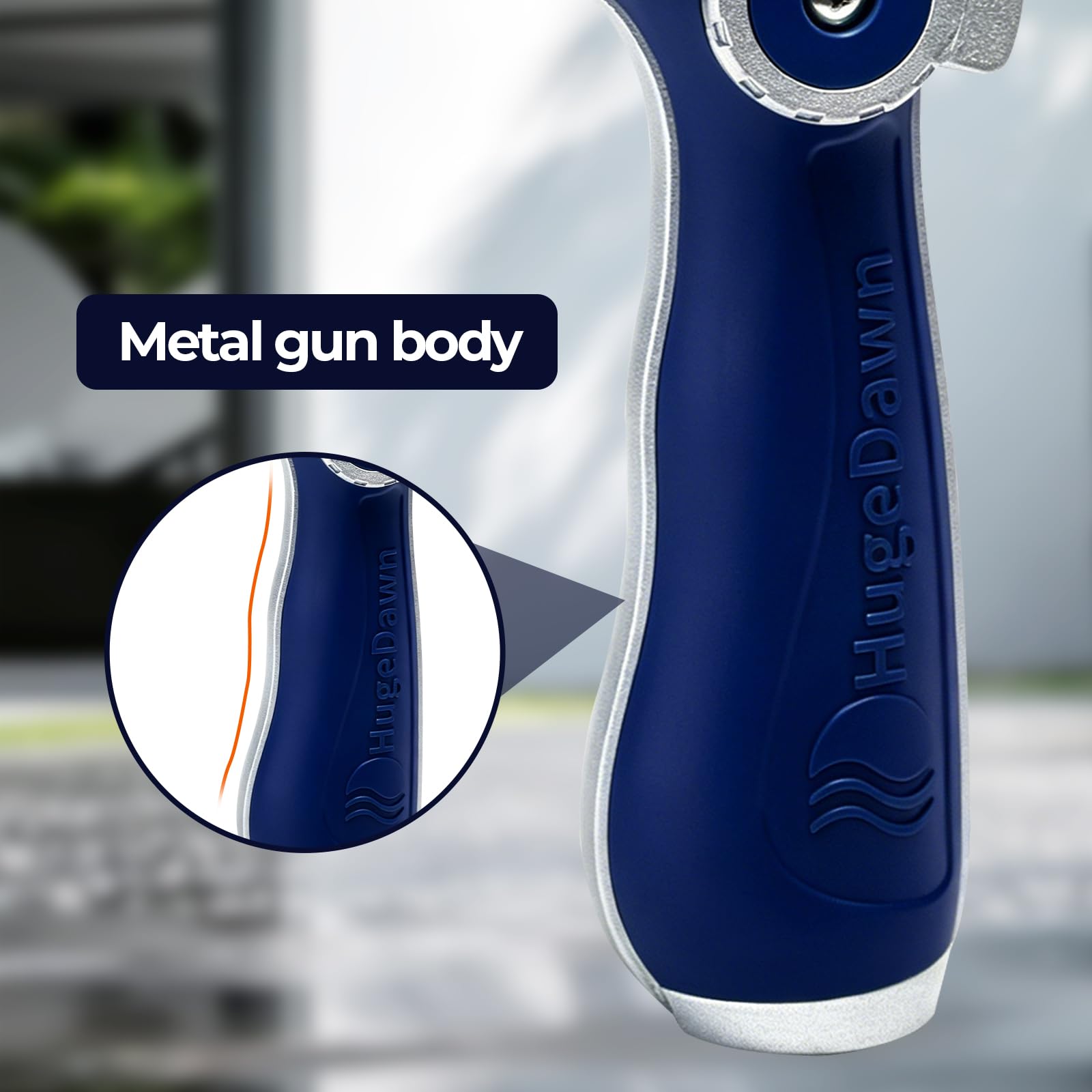 Ergonomic grip of HugeDawn Garden Hose Nozzle