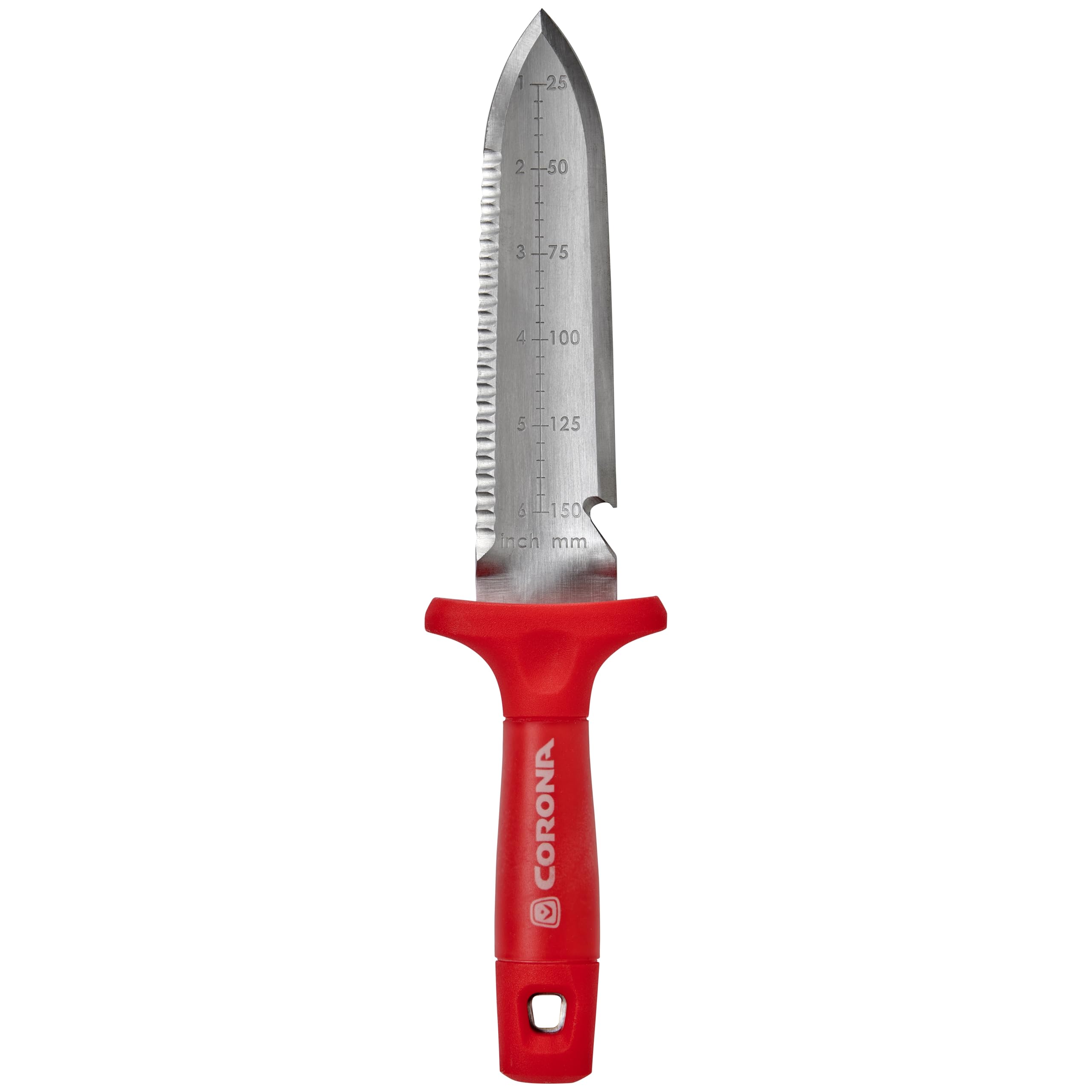 Ergonomic handle of the Corona Hori Garden Knife, red