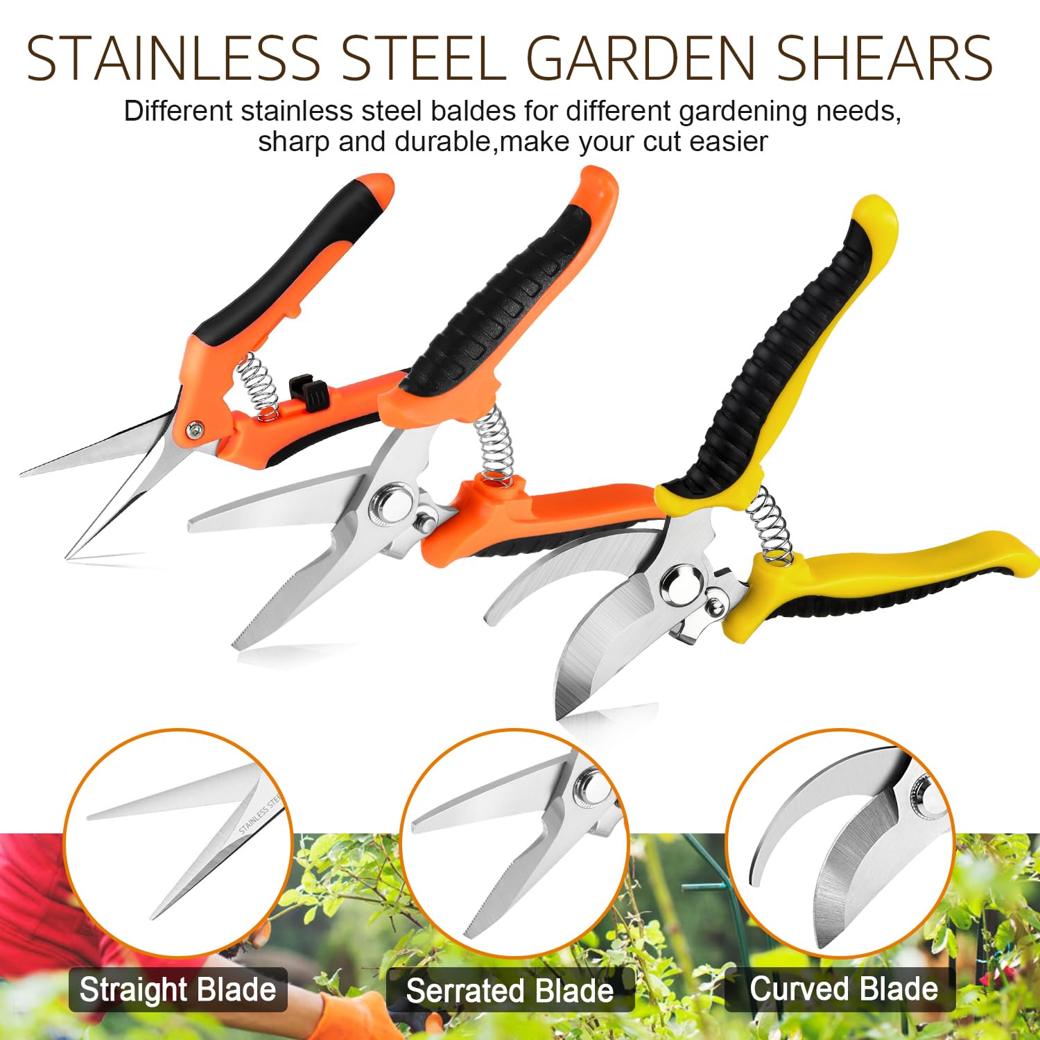 Ergonomic handle of Wevove pruning shears for comfortable grip