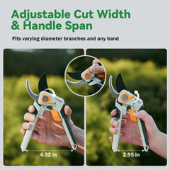 Ergonomic handles of PrunePro shears for comfortable grip