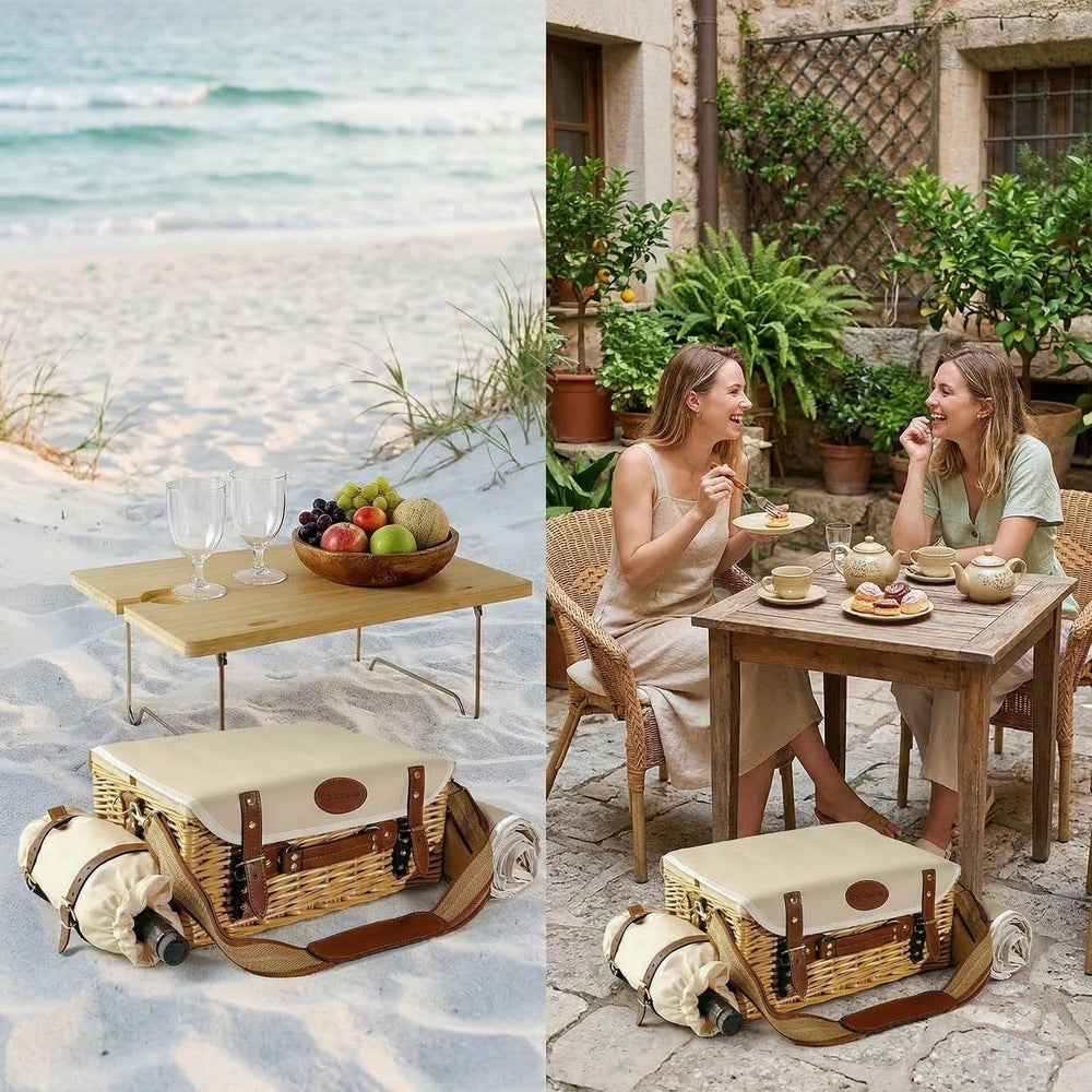 Ergonomic handles of the OrgaNatureQueen picnic basket