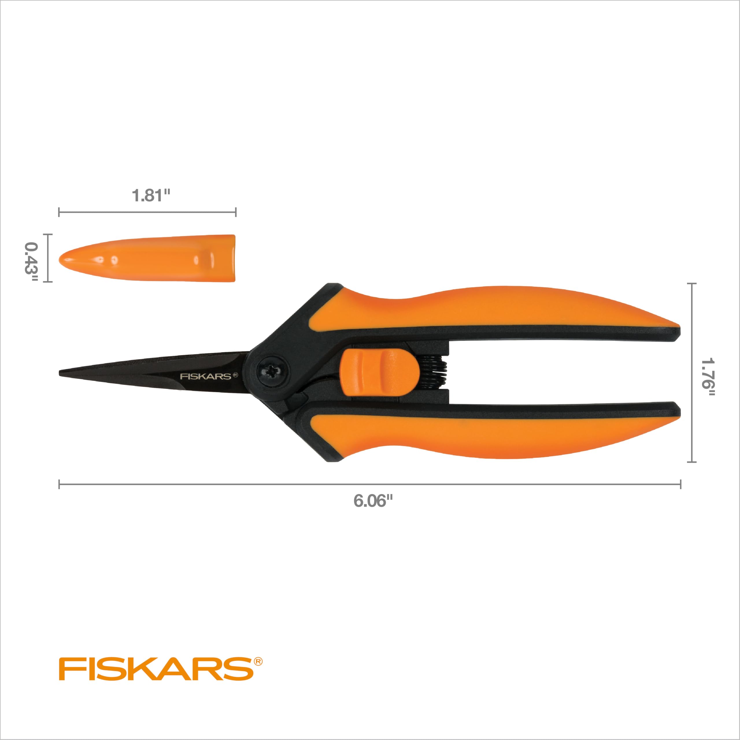 Ergonomic SoftGrip handle of Fiskars Micro-Tip Pruning Snips