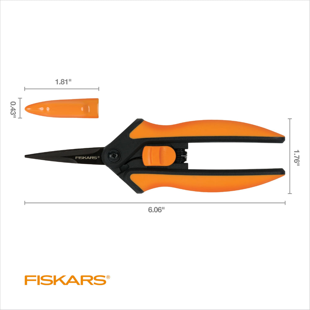 Ergonomic SoftGrip handle of Fiskars Micro-Tip Pruning Snips