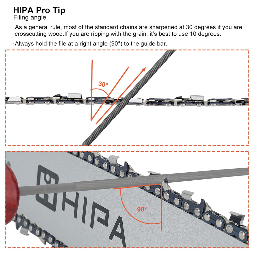 Ergonomic wooden handle of Hipa chainsaw file