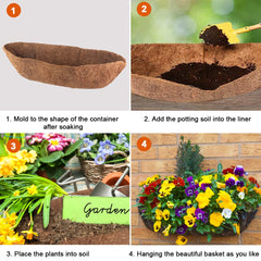 EROCK coco liner installed in a hanging basket