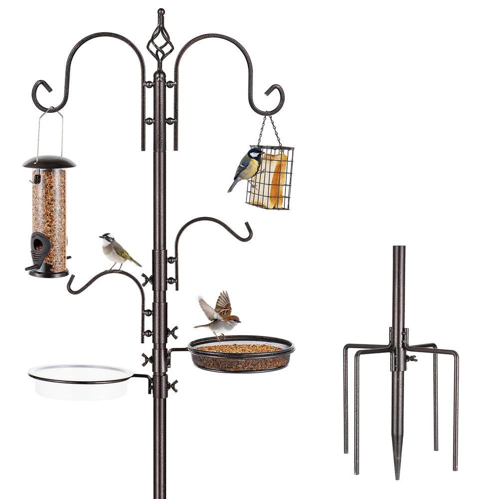 ERYTLLY Bird Feeding Station Kit with adjustable hooks and trays