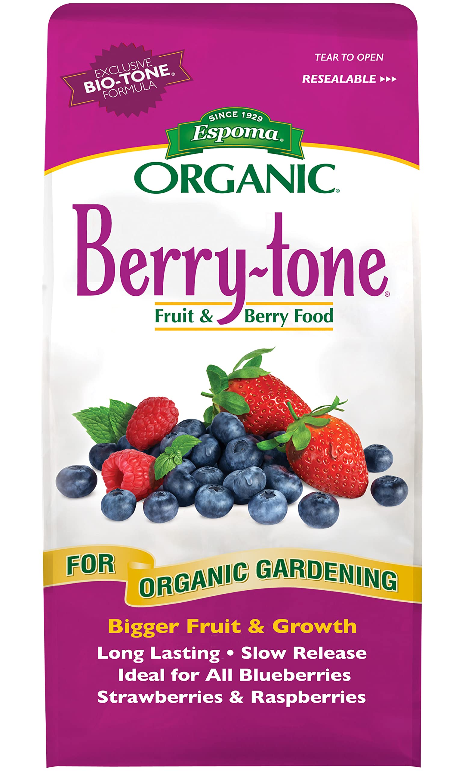 Espoma Berry Tone Plant Food 4-3-4 granules close-up