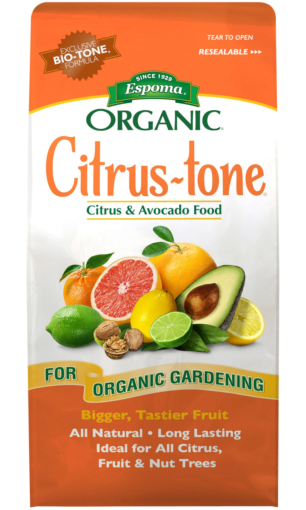 Espoma Citrus-Tone Organic Fertilizer 4 lb bag front view