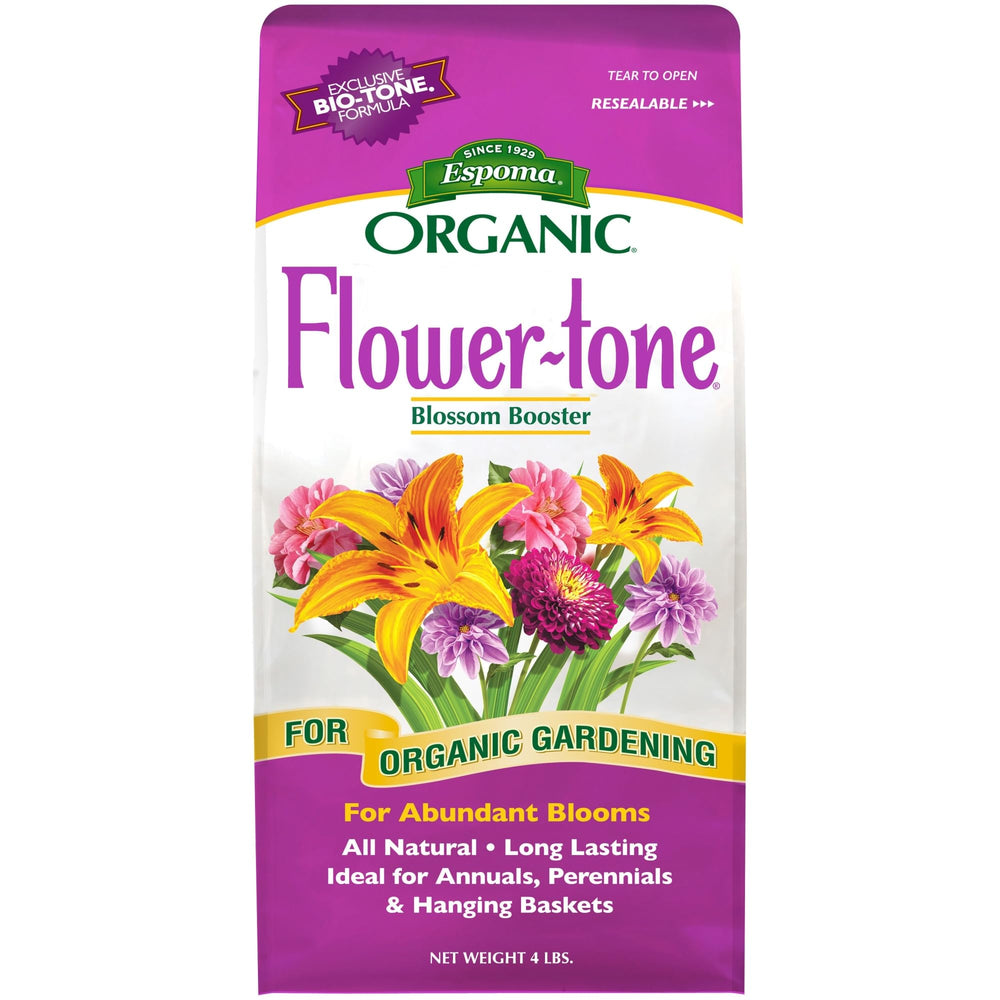 Espoma Flower-Tone Fertilizer 4 lb granules front view