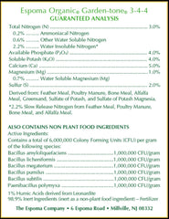 Espoma Garden-Tone fertilizer application on soil