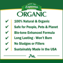 Espoma Organic Iron-Tone Fertilizer pouring from bag