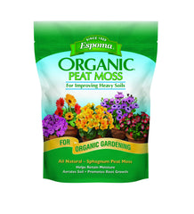 Espoma Organic Peat Moss 8 quart pack front view