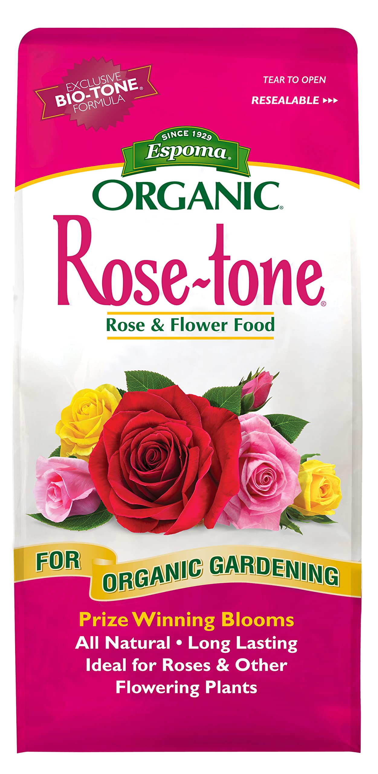 Espoma Organic Rose-Tone 4-3-2 Fertilizer 4 lb Bag front view