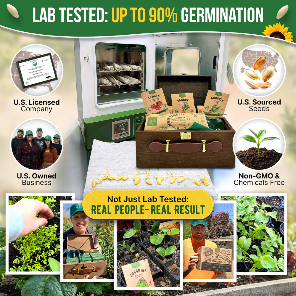 Essential gardening tools included in the kit
