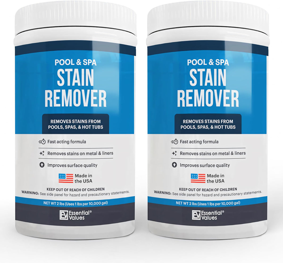 Essential Values Swimming Pool & Spa Stain Remover 2 LBS double pack front view