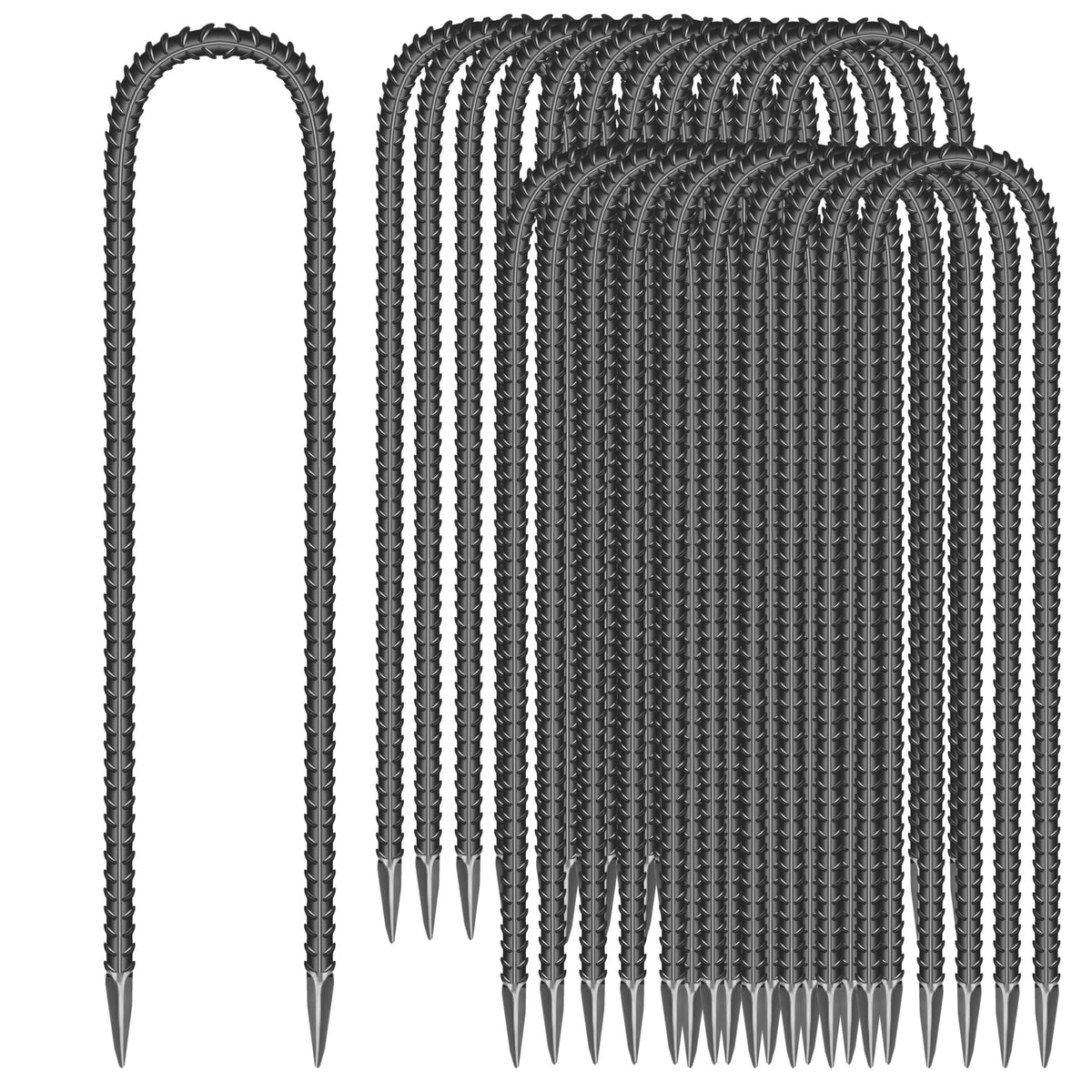 ESSFF 12-inch garden ground stake front view